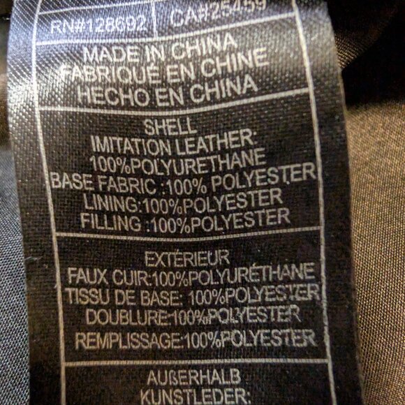 Steve Madden Evy Vegan Leather Puffer Jacket XS | Glossy Black | NWT - Picture 8 of 11